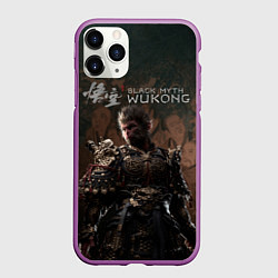 Чехол iPhone 11 Pro матовый Sun Wukong Black myth wukong, цвет: 3D-фиолетовый