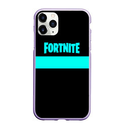 Чехол iPhone 11 Pro матовый Fortnite line, цвет: 3D-светло-сиреневый