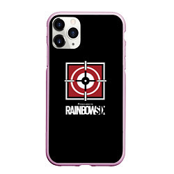 Чехол iPhone 11 Pro матовый Rainbow six action game, цвет: 3D-розовый
