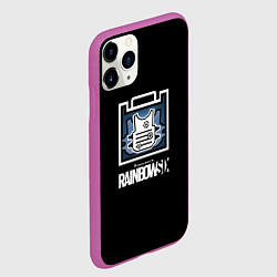 Чехол iPhone 11 Pro матовый Rainbnow six онлайн шутер, цвет: 3D-фиолетовый — фото 2
