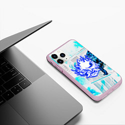 Чехол iPhone 11 Pro матовый Samurai logo howl, цвет: 3D-розовый — фото 2