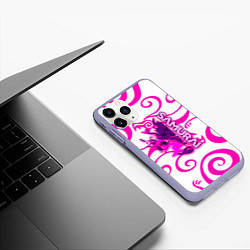 Чехол iPhone 11 Pro матовый Samurai dragon steel, цвет: 3D-светло-сиреневый — фото 2
