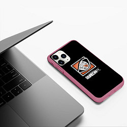 Чехол iPhone 11 Pro матовый Rainbow six logo ubisoft favorite, цвет: 3D-малиновый — фото 2