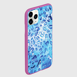 Чехол iPhone 11 Pro матовый Абстракция паттерн воды и неба, цвет: 3D-фиолетовый — фото 2