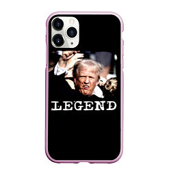 Чехол iPhone 11 Pro матовый Мем Трамп после покушения: легенда, цвет: 3D-розовый