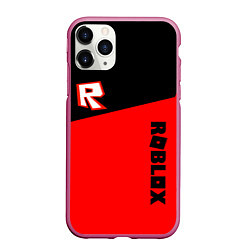 Чехол iPhone 11 Pro матовый Roblox geometry red, цвет: 3D-малиновый