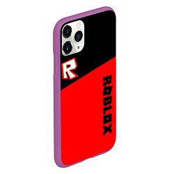 Чехол iPhone 11 Pro матовый Roblox geometry red, цвет: 3D-фиолетовый — фото 2