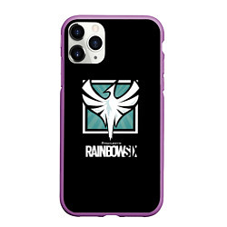 Чехол iPhone 11 Pro матовый Rainbow six logo game ubisoft, цвет: 3D-фиолетовый