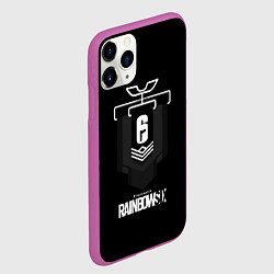 Чехол iPhone 11 Pro матовый Радуга лого гейм, цвет: 3D-фиолетовый — фото 2