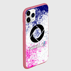 Чехол iPhone 11 Pro матовый Portal брызги красок текстура, цвет: 3D-малиновый — фото 2
