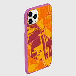 Чехол iPhone 11 Pro матовый Яркий абстрактный паттерн для спорта, цвет: 3D-фиолетовый — фото 2