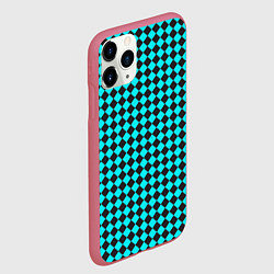 Чехол iPhone 11 Pro матовый Паттерн клеточка, цвет: 3D-малиновый — фото 2