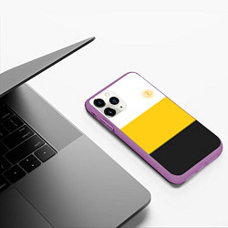 Чехол iPhone 11 Pro матовый За веру царя и святую триединую Русь желтая, цвет: 3D-фиолетовый — фото 2