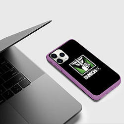 Чехол iPhone 11 Pro матовый Rainbow six шутер онлайн, цвет: 3D-фиолетовый — фото 2