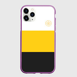 Чехол iPhone 11 Pro матовый За веру царя и святую триединую Русь НИКА желтая, цвет: 3D-фиолетовый