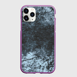 Чехол iPhone 11 Pro матовый Абстракция - серо-синий ветер