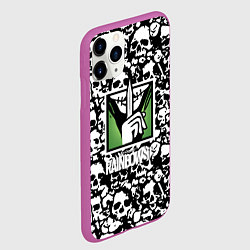 Чехол iPhone 11 Pro матовый Rainbow six pattern skull, цвет: 3D-фиолетовый — фото 2