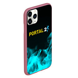 Чехол iPhone 11 Pro матовый Portal fire blue, цвет: 3D-малиновый — фото 2