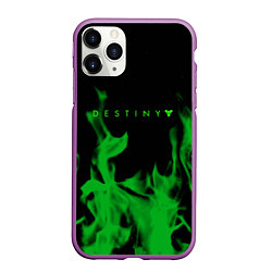 Чехол iPhone 11 Pro матовый Destiny fire green, цвет: 3D-фиолетовый