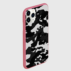 Чехол iPhone 11 Pro матовый Камуфляж серый, цвет: 3D-малиновый — фото 2