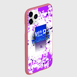Чехол iPhone 11 Pro матовый Warthunder неоновые краски, цвет: 3D-малиновый — фото 2