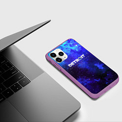 Чехол iPhone 11 Pro матовый Detroit become human space, цвет: 3D-фиолетовый — фото 2