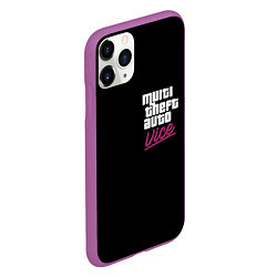 Чехол iPhone 11 Pro матовый GTA vice city game, цвет: 3D-фиолетовый — фото 2