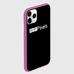 Чехол iPhone 11 Pro матовый GTA pixels, цвет: 3D-фиолетовый — фото 2
