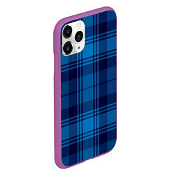 Чехол iPhone 11 Pro матовый Синяя клетка, цвет: 3D-фиолетовый — фото 2