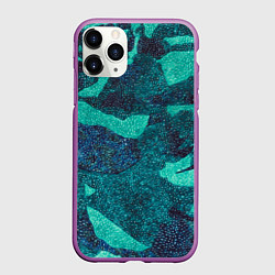 Чехол iPhone 11 Pro матовый Fartech, цвет: 3D-фиолетовый