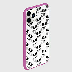 Чехол iPhone 11 Pro матовый Marshmello dj pattern, цвет: 3D-фиолетовый — фото 2