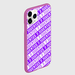Чехол iPhone 11 Pro матовый Juventus pattern, цвет: 3D-фиолетовый — фото 2