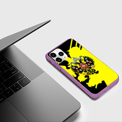 Чехол iPhone 11 Pro матовый Имперская Россия герб, цвет: 3D-фиолетовый — фото 2
