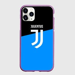 Чехол iPhone 11 Pro матовый Ювентус спорт геометрия, цвет: 3D-фиолетовый