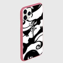 Чехол iPhone 11 Pro матовый Стальной алхимик аниме, цвет: 3D-малиновый — фото 2
