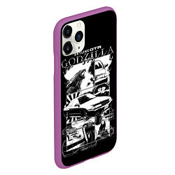 Чехол iPhone 11 Pro матовый Skyline GTR Godzilla, цвет: 3D-фиолетовый — фото 2