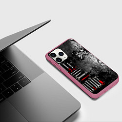 Чехол iPhone 11 Pro матовый Лучший мастер, цвет: 3D-малиновый — фото 2