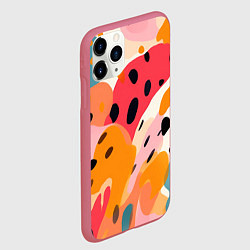 Чехол iPhone 11 Pro матовый Яркие пятна, цвет: 3D-малиновый — фото 2