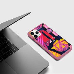 Чехол iPhone 11 Pro матовый Ширли мырли, цвет: 3D-малиновый — фото 2