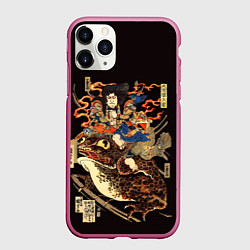 Чехол iPhone 11 Pro матовый Колдун Тэндзику Токубэй, цвет: 3D-малиновый