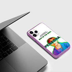 Чехол iPhone 11 Pro матовый BTS Jimin Persona - кто я иероглифами, цвет: 3D-фиолетовый — фото 2