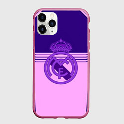 Чехол iPhone 11 Pro матовый Real Madred geometry sport, цвет: 3D-малиновый