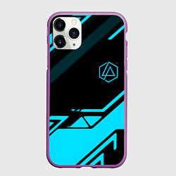 Чехол iPhone 11 Pro матовый Linkin park geometry, цвет: 3D-фиолетовый