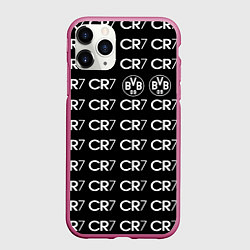 Чехол iPhone 11 Pro матовый Borussia sport logo, цвет: 3D-малиновый