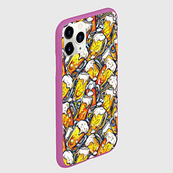 Чехол iPhone 11 Pro матовый Граффити пиво пенное, цвет: 3D-фиолетовый — фото 2