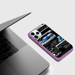 Чехол iPhone 11 Pro матовый CS GO vulkan steel, цвет: 3D-фиолетовый — фото 2