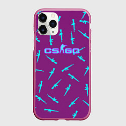 Чехол iPhone 11 Pro матовый Contra go, цвет: 3D-малиновый