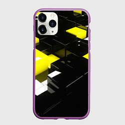 Чехол iPhone 11 Pro матовый Абстракция обман зрения, цвет: 3D-фиолетовый