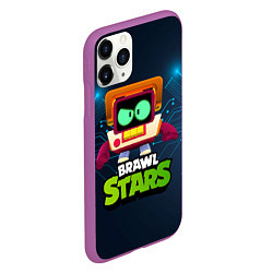 Чехол iPhone 11 Pro матовый Brawl start 8 bit skin old tv, цвет: 3D-фиолетовый — фото 2