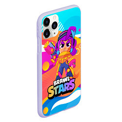 Чехол iPhone 11 Pro матовый Brawl Stars Шелли squad busters, цвет: 3D-светло-сиреневый — фото 2